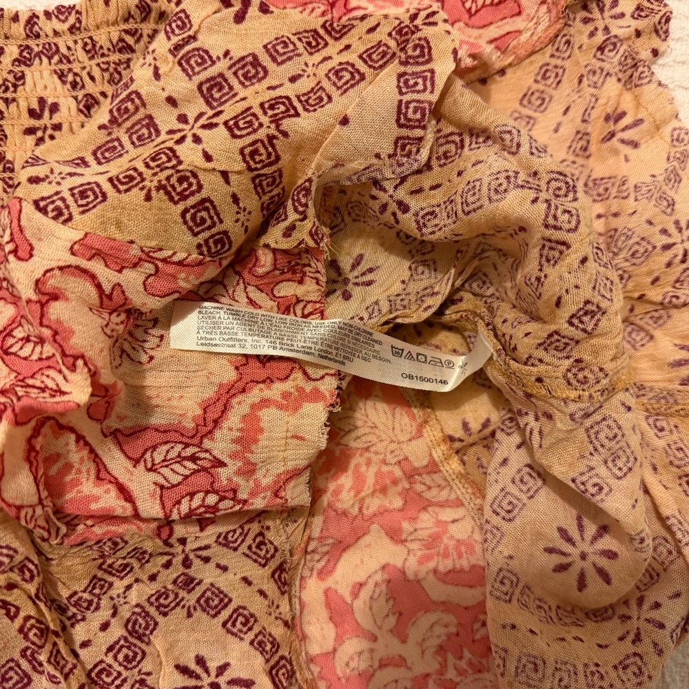 Free People Boho Pink Printed Flowy Shorts - Picture 4 of 5